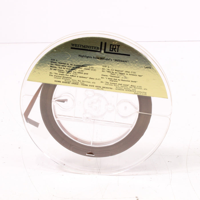 Handel Messiah (1742 Dublin Version) Highlights Reel to Reel Tape 7" 1/4" 7½ IPS Hermann Scherchen Conductor Westminster Vintage Classical-Reel-to-Reel Tape-SpenCertified-vintage-refurbished-electronics