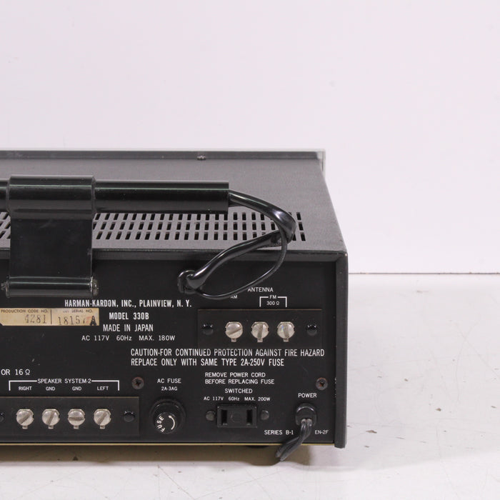 Harman Kardon 330B AM/FM Stereo Receiver Classic 20 Wpc (1973–1976)-Audio & Video Receivers-SpenCertified-vintage-refurbished-electronics