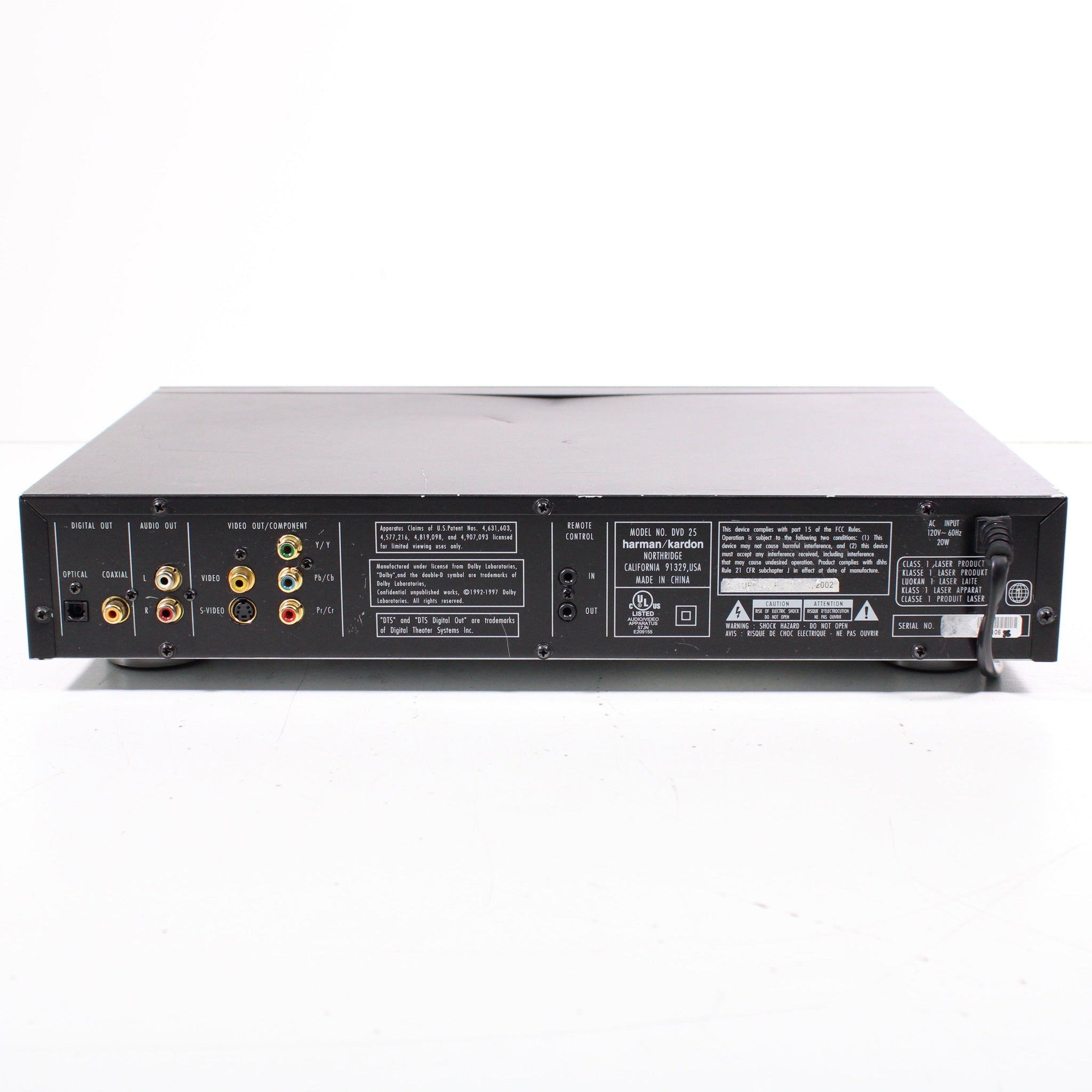 Harman Kardon DVD 25 DVD Player with Progressive Scan