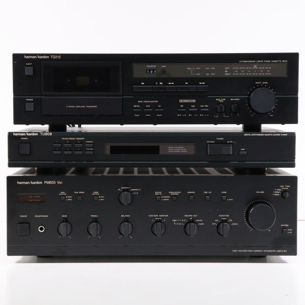 Harman Kardon High-End Audio System Bundle (TD212 Cassette Deck, TU909