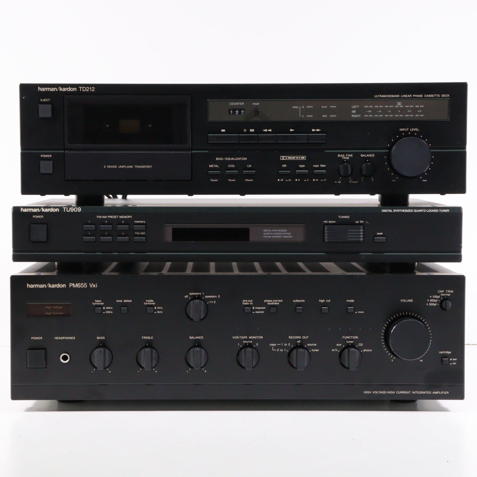 Harman Kardon HighEnd Audio System Bundle (TD212 Cassette Deck, TU909