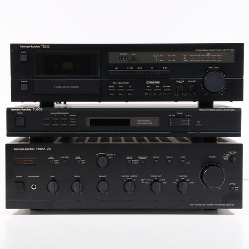Harman Kardon High-End Audio System Bundle (TD212 Cassette Deck, TU909 Tuner, PM655 Amp)-Stereo Systems-SpenCertified-vintage-refurbished-electronics