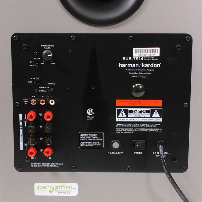 Harman Kardon SUB-TS14 12" Active Subwoofer System (2005)-Speakers-SpenCertified-vintage-refurbished-electronics