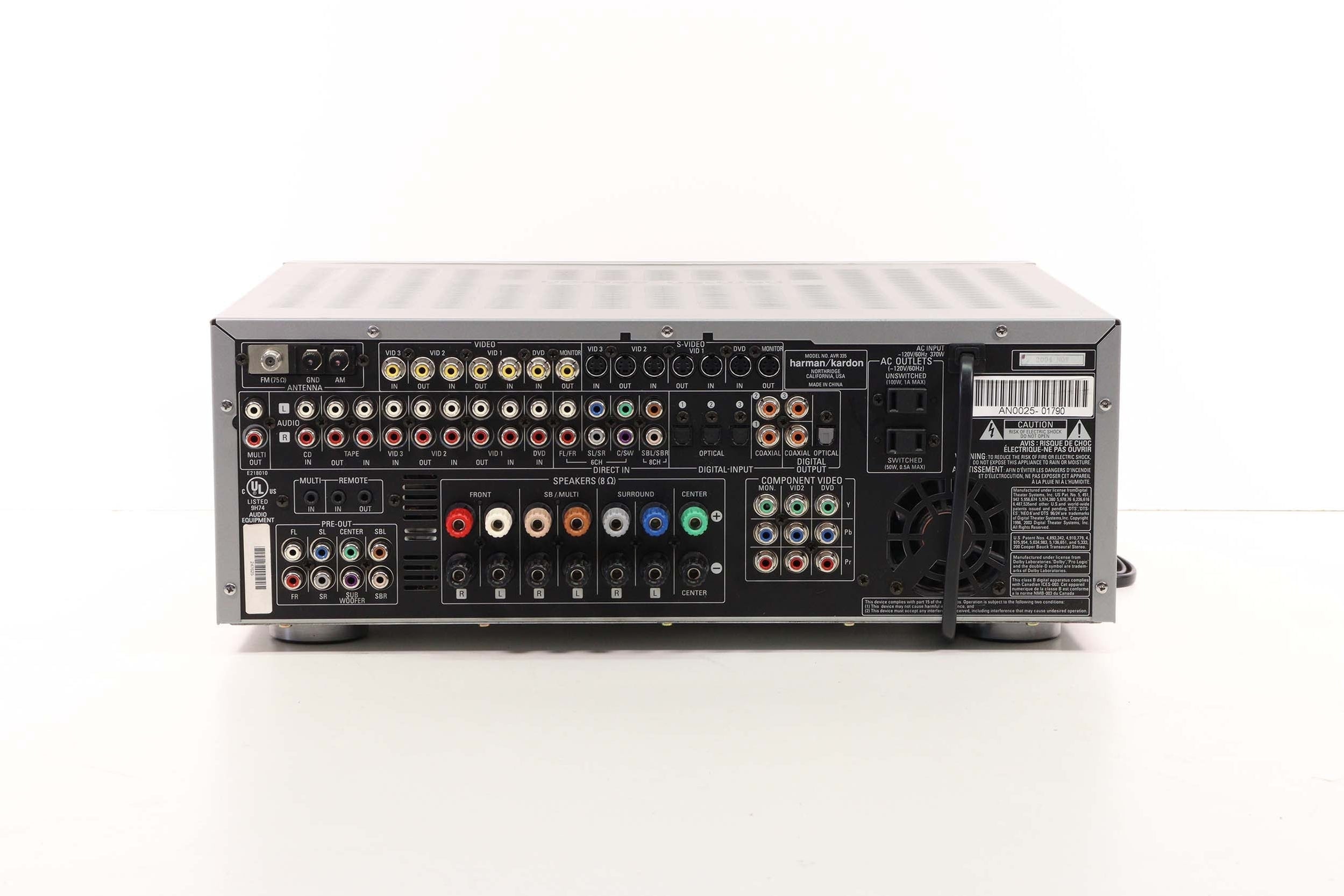 Harman Kardon AVR 335 Home Theater AV Receiver System NO REMOTE harman-kardon-avr-335-home-theater-av-receiver-system-no-remote