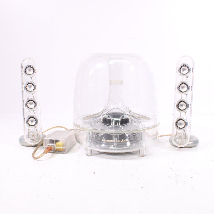 Harman/Kardon SoundSticks Speaker System Clear Subwoofer + Satellites-Electronics-SpenCertified-vintage-refurbished-electronics