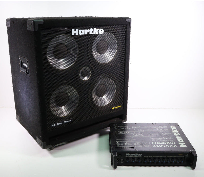 Hartke Bass System (4.5XL Bass Cabinet and HA4000 Bass Amplifier)-Power Amplifiers-SpenCertified-vintage-refurbished-electronics