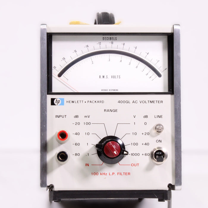 Hewlett Packard HP 400GL AC Voltmeter Vintage Analog RMS Audio Test Meter-Electronics Accessories-SpenCertified-vintage-refurbished-electronics