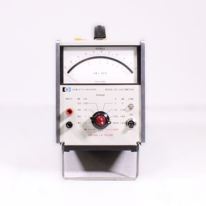 Hewlett Packard HP 400GL AC Voltmeter Vintage Analog RMS Audio Test Meter-Electronics Accessories-SpenCertified-vintage-refurbished-electronics