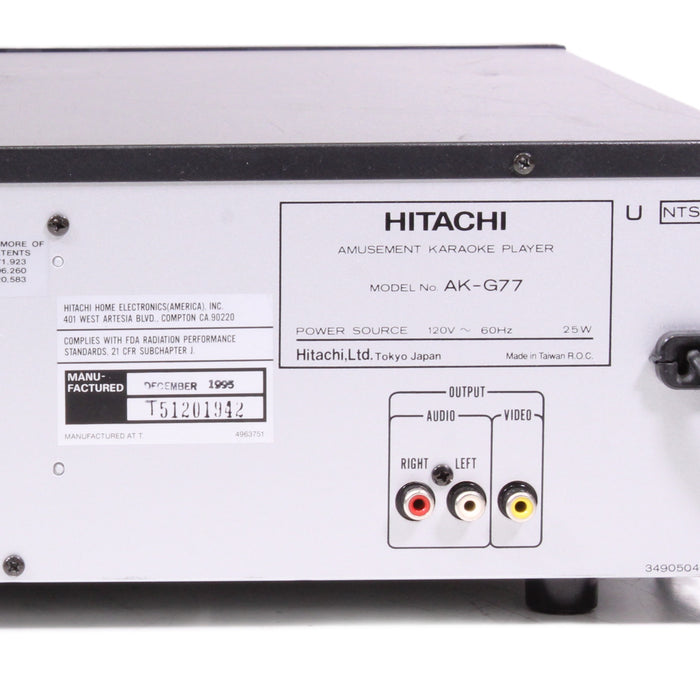 Hitachi AK-G77 Karaoke Machine 6-Disc CD Changer Dual Microphone-Electronics-SpenCertified-vintage-refurbished-electronics