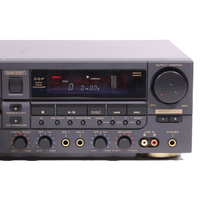 Hitachi AK-G77 Karaoke Machine 6-Disc CD Changer Dual Microphone-Electronics-SpenCertified-vintage-refurbished-electronics