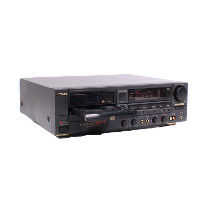 Hitachi AK-G77 Karaoke Machine 6-Disc CD Changer Dual Microphone-Electronics-SpenCertified-vintage-refurbished-electronics