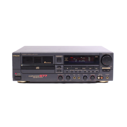 Hitachi AK-G77 Karaoke Machine 6-Disc CD Changer Dual Microphone-Electronics-SpenCertified-vintage-refurbished-electronics