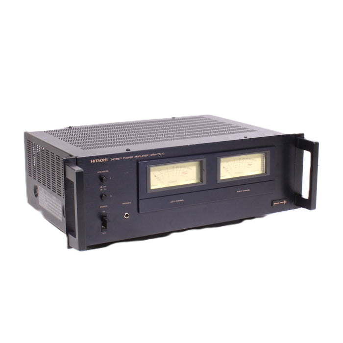 Hitachi HMA-7500 Stereo Power Amplifier Dual Analog VU Meters-Power Amplifiers-SpenCertified-vintage-refurbished-electronics
