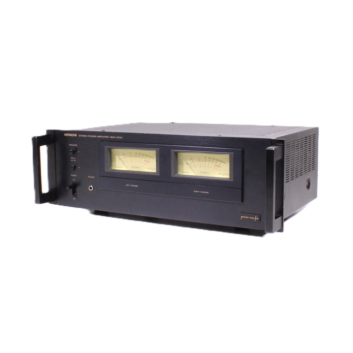 Hitachi HMA-7500 Stereo Power Amplifier Dual Analog VU Meters-Power Amplifiers-SpenCertified-vintage-refurbished-electronics