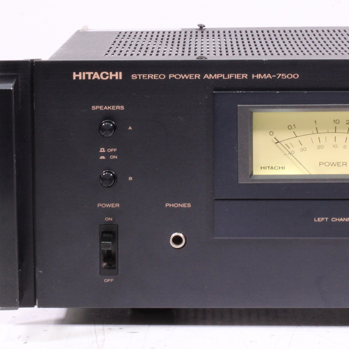 Hitachi HMA-7500 Stereo Power Amplifier Dual Analog VU Meters-Power Amplifiers-SpenCertified-vintage-refurbished-electronics