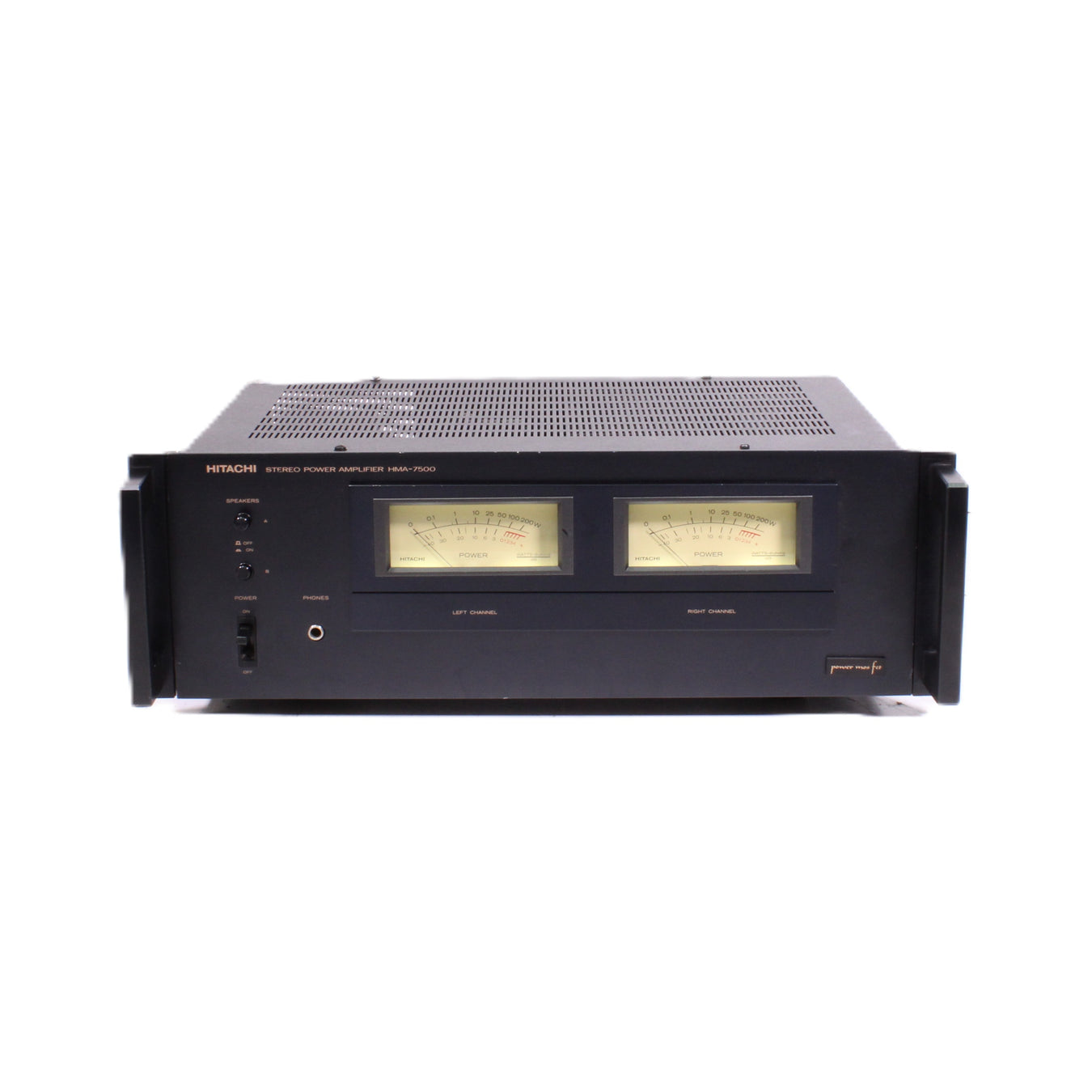 Hitachi HMA-7500 Stereo Power Amplifier Dual Analog VU Meters-Power Amplifiers-SpenCertified-vintage-refurbished-electronics