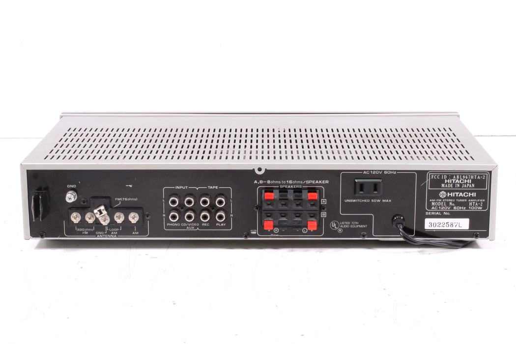 Hitachi HTA-2 AM/FM Stereo Tuner Amplifier 27W (1983)-Audio Amplifiers-SpenCertified-vintage-refurbished-electronics