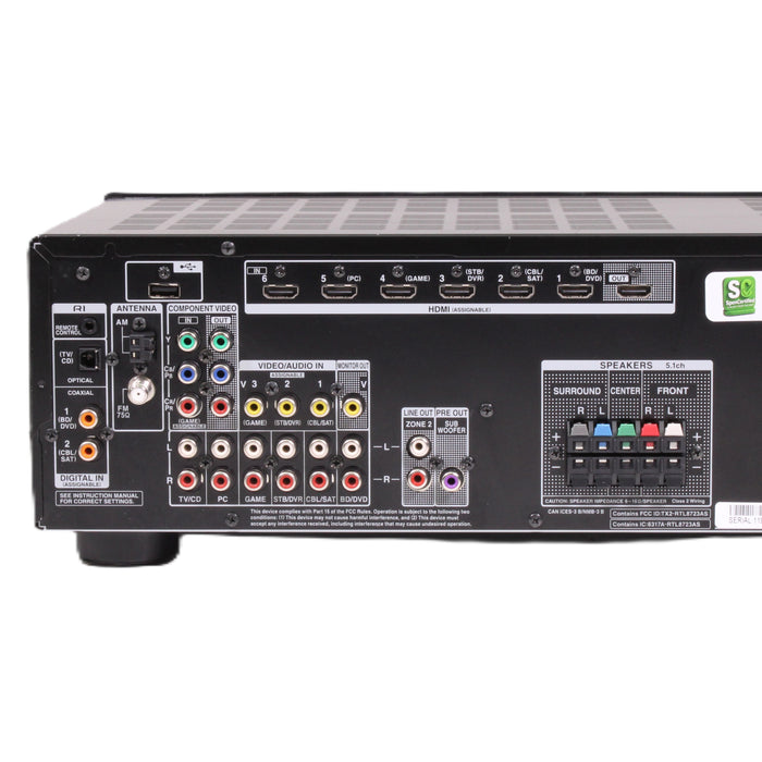 Onkyo TX-SR333 5.1-Channel AV Home Theater Receiver Bluetooth 4K HDMI ARC Dolby TrueHD