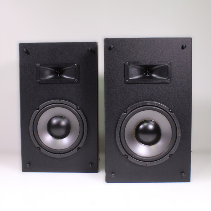 ESS HD Series Vintage 2-Way Speakers 8-Inch Woofers Horn Tweeters Walnut Pair
