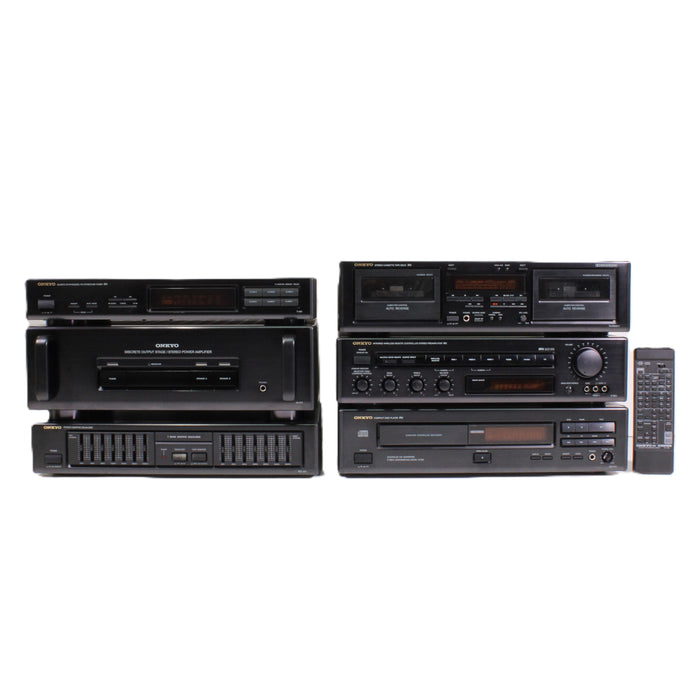 Onkyo 6-Piece Stereo System M-501, P-301, EQ-101, T-401, TA-RW311, DX-710 + Remote