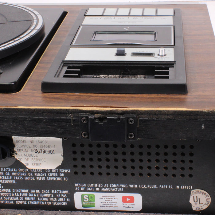 Zenith IS-4081 Turntable Cassette 8-Track AM/FM Integrated Stereo System