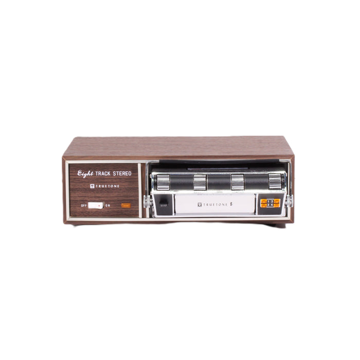Truetone 4DC7020 Vintage 8-Track Stereo Player Woodgrain 4-Program