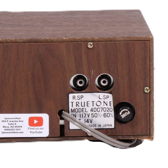 Truetone 4DC7020 Vintage 8-Track Stereo Player Woodgrain 4-Program