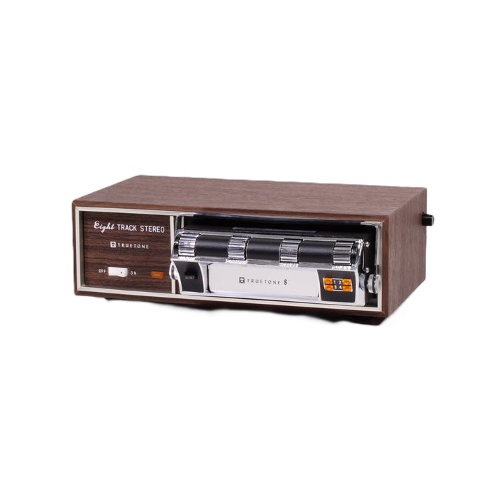 Truetone 4DC7020 Vintage 8-Track Stereo Player Woodgrain 4-Program