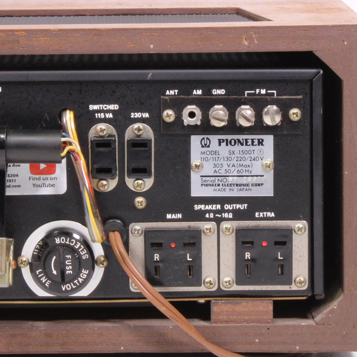 Pioneer SX-1500T Vintage AM/FM Stereo Receiver Silver Face 55WPC (1968)
