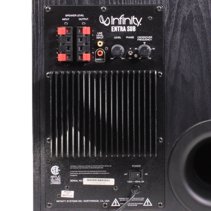 Infinity Entra Sub Powered Subwoofer 10" Front-Firing Driver-Speakers-SpenCertified-vintage-refurbished-electronics