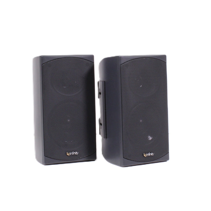 Infinity HTS-20 Satellite Speaker Pair Wall Mount Home Theater Black-Speakers-SpenCertified-vintage-refurbished-electronics