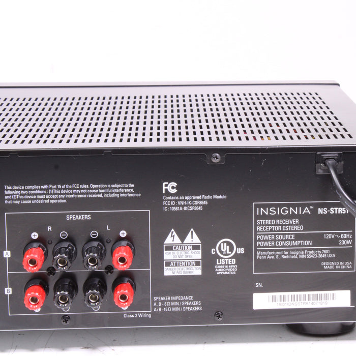 Insignia NS-STR514 Bluetooth Stereo Receiver (2014)-Audio & Video Receivers-SpenCertified-vintage-refurbished-electronics