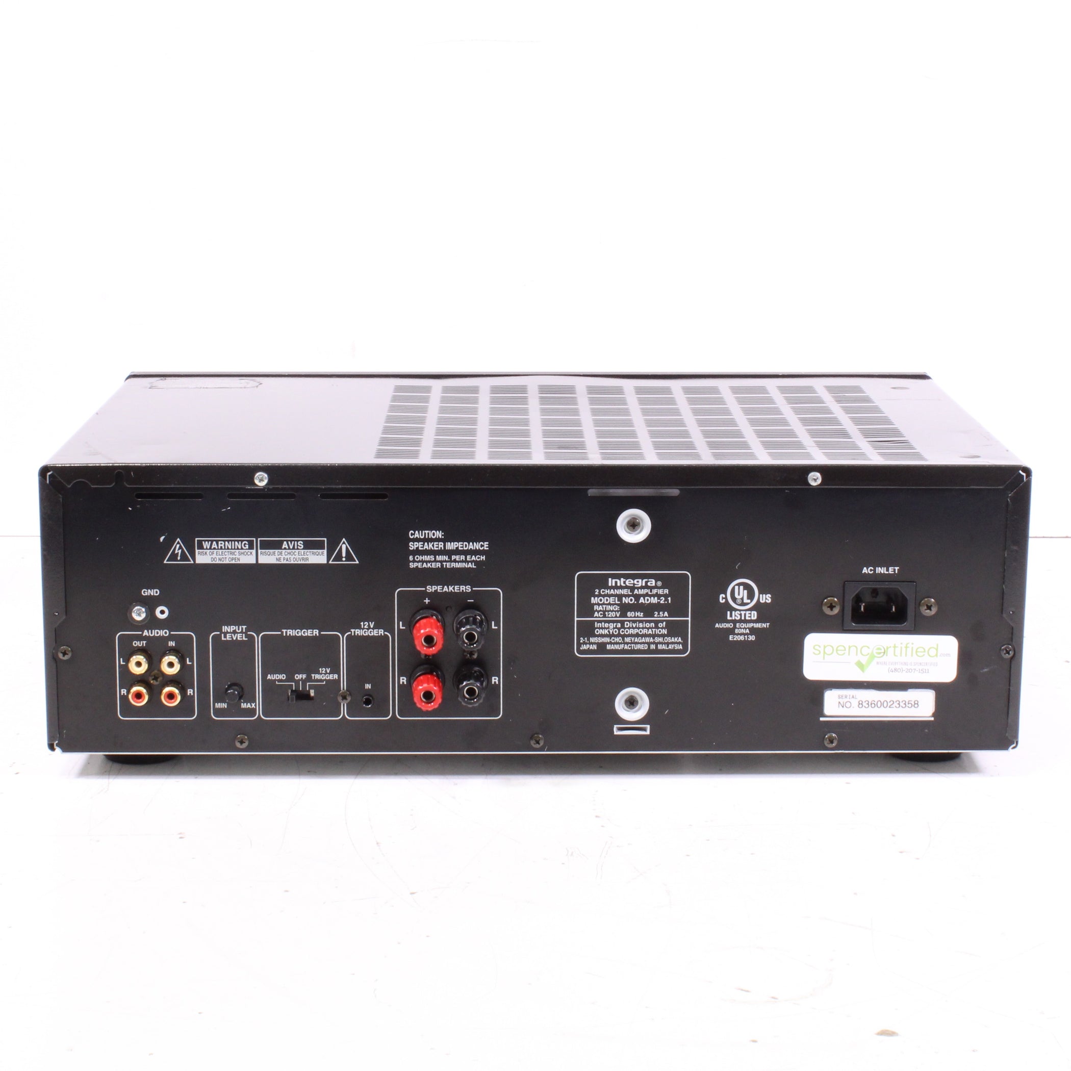 Integra ADM-2.1 Stereo Power Amplifier Wide Range — SpenCertified