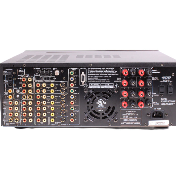 Integra DTR-7.1 THX Select 7.1 Channel A/V Receiver Phono Dolby Digital DTS Home Theater-Audio Receivers-SpenCertified-vintage-refurbished-electronics