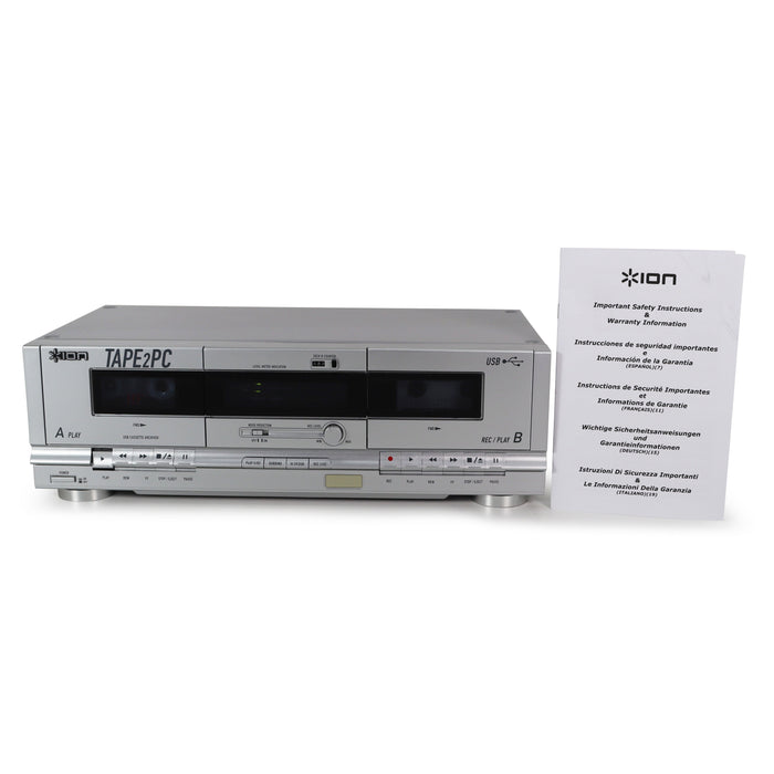 Ion Tape 2 PC Dual Deck Cassette Player USB Conversion System-Cassette Players & Recorders-SpenCertified-vintage-refurbished-electronics