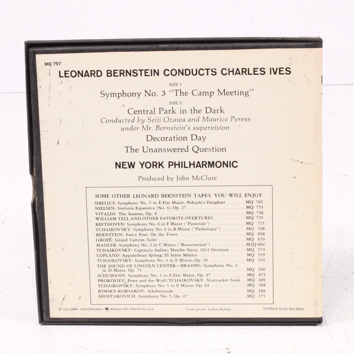 Ives – Symphony No. 3 & Central Park in the Dark – Leonard Bernstein / New York Philharmonic – Reel to Reel Tape 7" 1/4" 7½ IPS Columbia Stereo Tape-Reel-to-Reel Tape-SpenCertified-vintage-refurbished-electronics