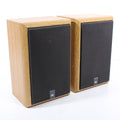 JBL 2500 Bookshelf Speaker Pair Light Brown Wood Cabinet