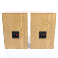 JBL 2500 Bookshelf Speaker Pair Light Brown Wood Cabinet