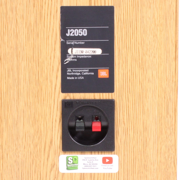JBL J2050 2-Way Bookshelf Speaker Pair-Speakers-SpenCertified-vintage-refurbished-electronics
