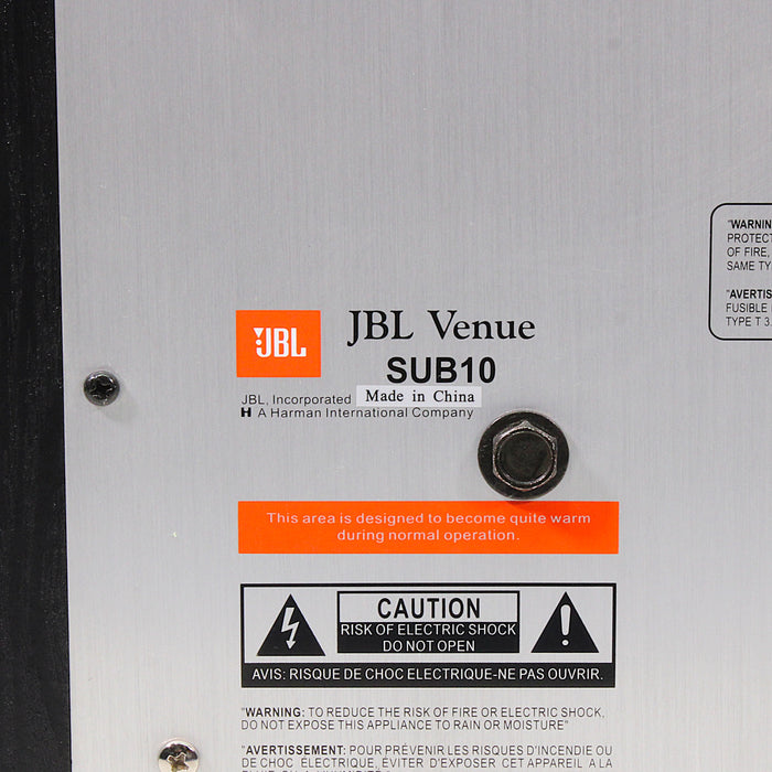JBL SUB10 Venue Series 10" Powered Subwoofer 300 Watts-Speakers-SpenCertified-vintage-refurbished-electronics