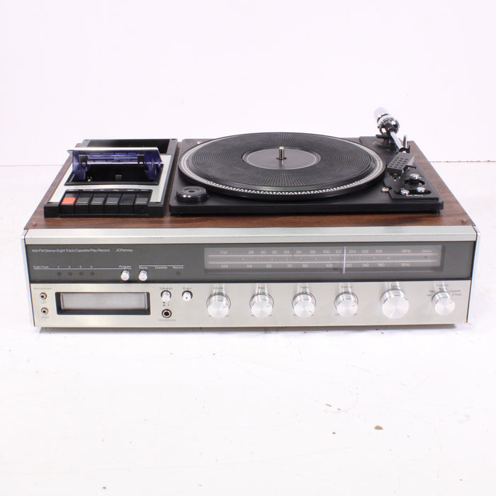 JCPenney 683-1770 AM/FM Stereo Receiver with Turntable, Cassette, and 8-Track Recorder (AS-IS)-Turntables & Record Players-SpenCertified-vintage-refurbished-electronics