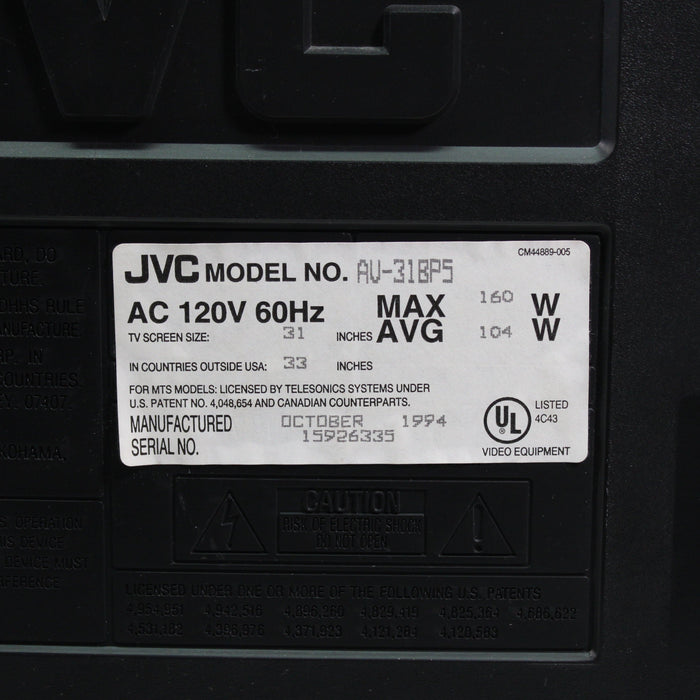 JVC AV-31BP5 32" Big Screen Tube TV for Gaming with S-Video (1994)-Televisions-SpenCertified-vintage-refurbished-electronics