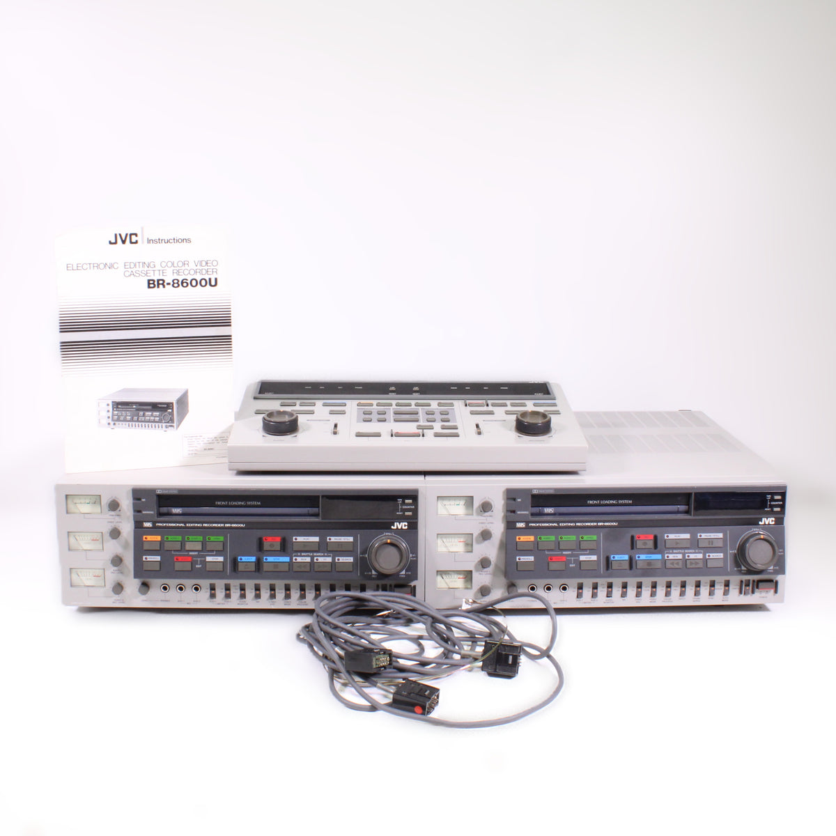 JVC BR-8600U S-VHS Editing VCR w/ RM-86U Controller Pro Deck