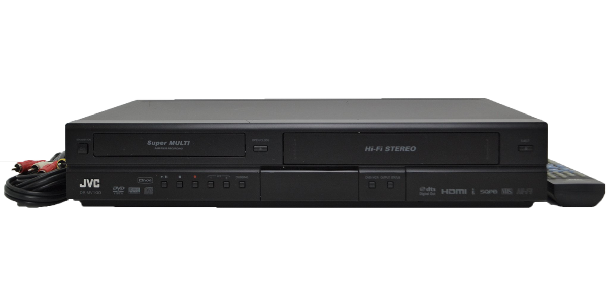 JVC factory DR-MV150B DVD VCR Combo VHS to DVD Recording Player 1080p HDMI