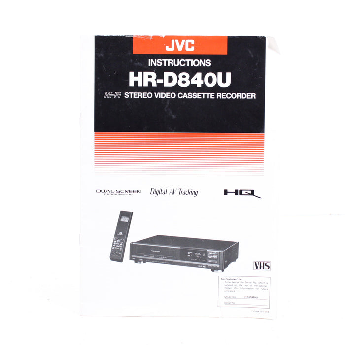 JVC HR-D840U Hi-Fi Stereo VCR Video Cassette Recorder with Original Box-VCRs-SpenCertified-vintage-refurbished-electronics