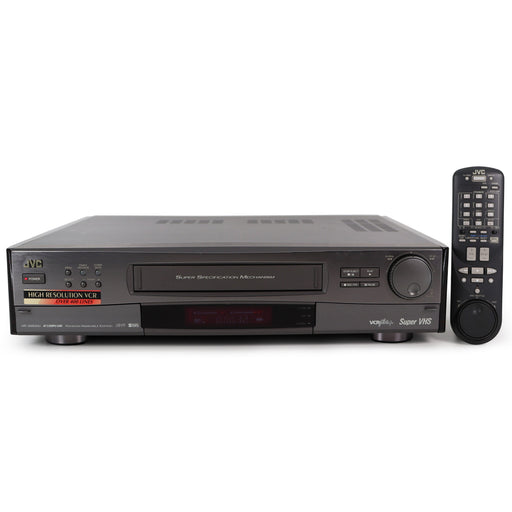 JVC HR-S6900U Super Video VHS VCR/VHS Player/Recorder with High Quality S-Video Output and Input | Simulated Wooden Side Panels-Electronics-SpenCertified-refurbished-vintage-electonics