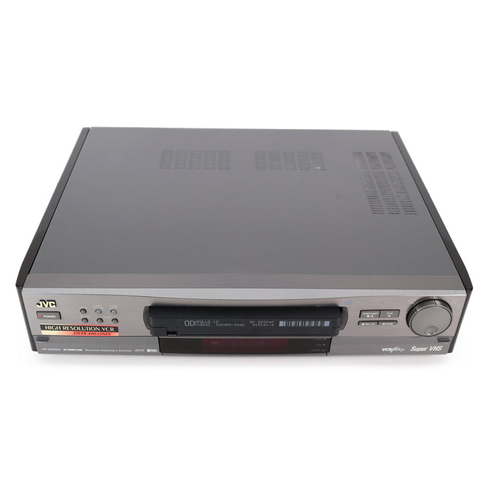 JVC HR-S6900U Super Video VHS VCR/VHS Player/Recorder with High Quality S-Video Output and Input | Simulated Wooden Side Panels-Electronics-SpenCertified-refurbished-vintage-electonics
