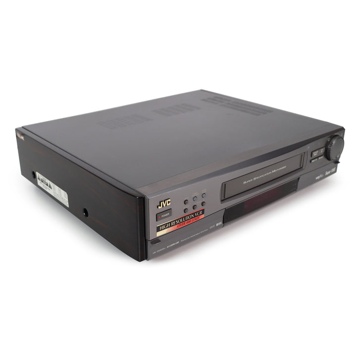 JVC HR-S6900U Super Video VHS VCR/VHS Player/Recorder with High Quality S-Video Output and Input | Simulated Wooden Side Panels-Electronics-SpenCertified-refurbished-vintage-electonics