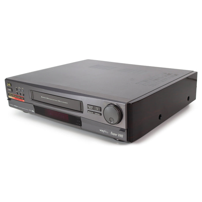 JVC HR-S6900U Super Video VHS VCR/VHS Player/Recorder with High Quality S-Video Output and Input | Simulated Wooden Side Panels-Electronics-SpenCertified-refurbished-vintage-electonics