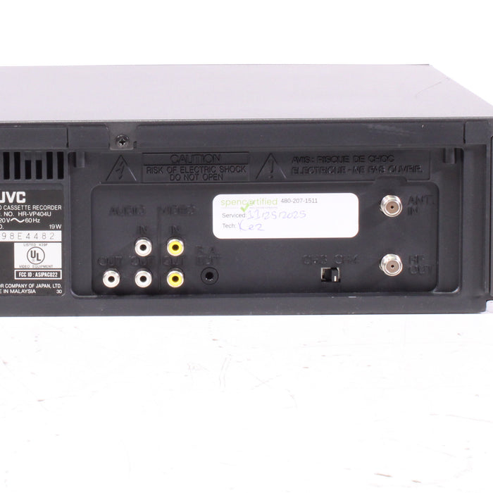 JVC HR-VP404U 4-Head Hi-Fi Stereo VHS VCR Plus-VCRs-SpenCertified-vintage-refurbished-electronics